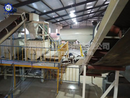 新型有機(jī)肥造粒機(jī)現(xiàn)場